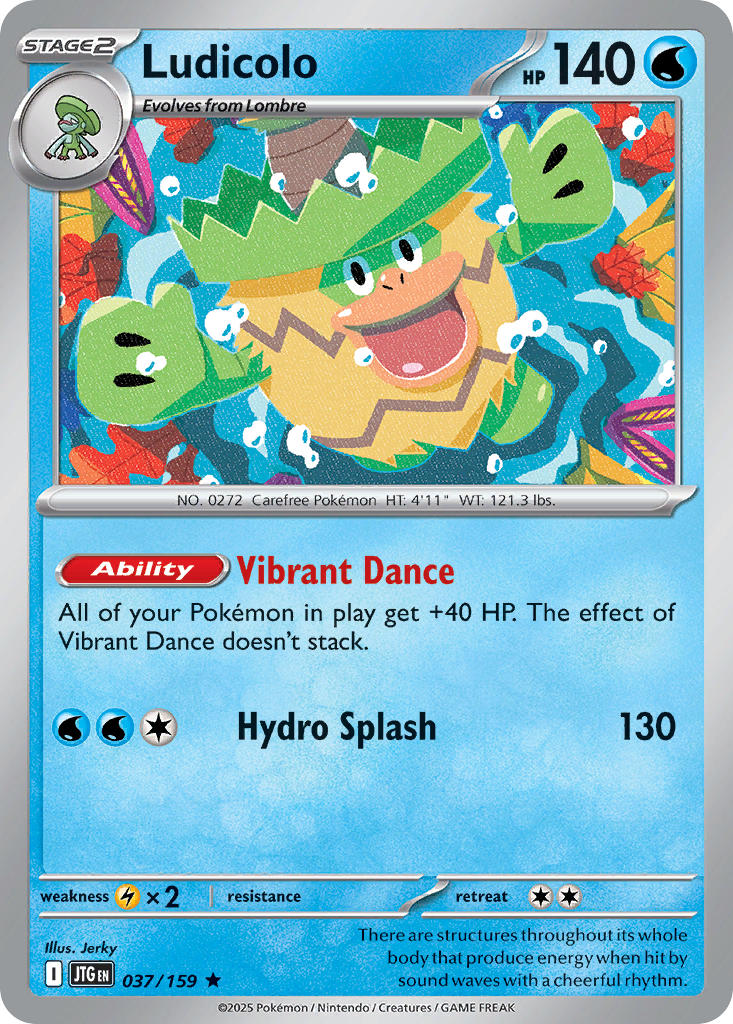 Ludicolo⁣ - Journey Together⁣ (Rare)⁣ [037] English / Near Mint / Reverse-Holo Normal
