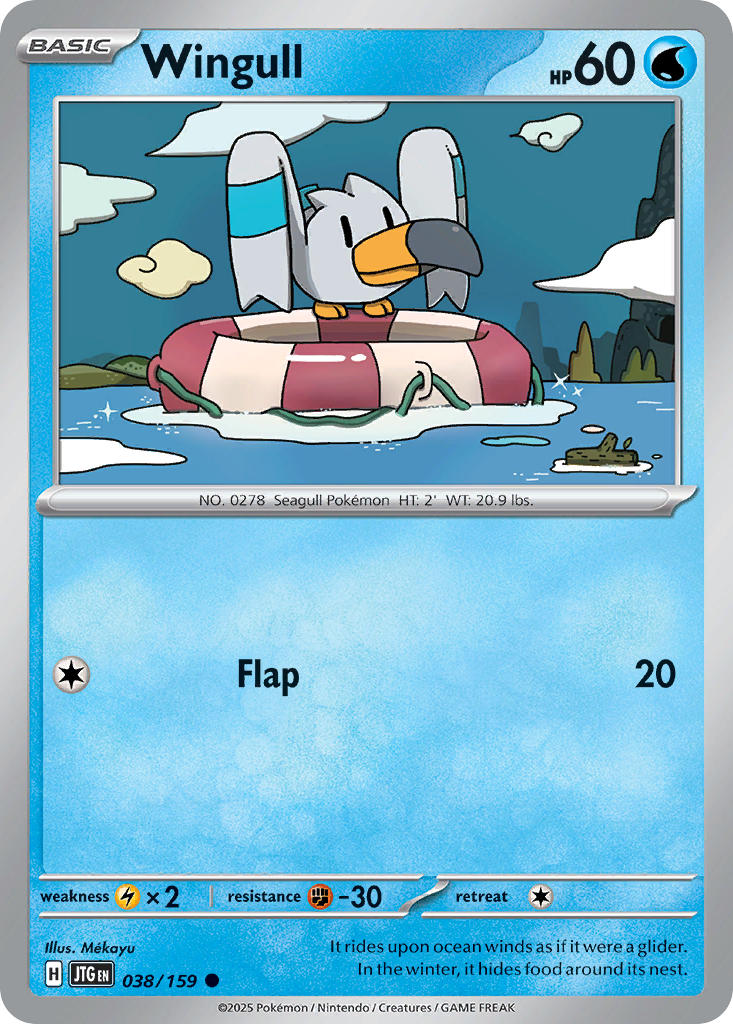 Wingull⁣ - Journey Together⁣ (Common)⁣ [038] English / Near Mint / Reverse-Holo Normal