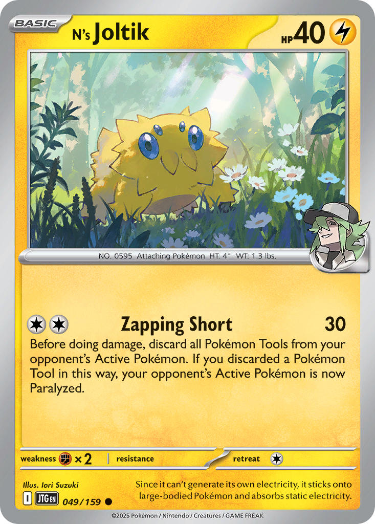 N's Joltik⁣ - Journey Together⁣ (Common)⁣ [049] English / Near Mint / Reverse-Holo Normal