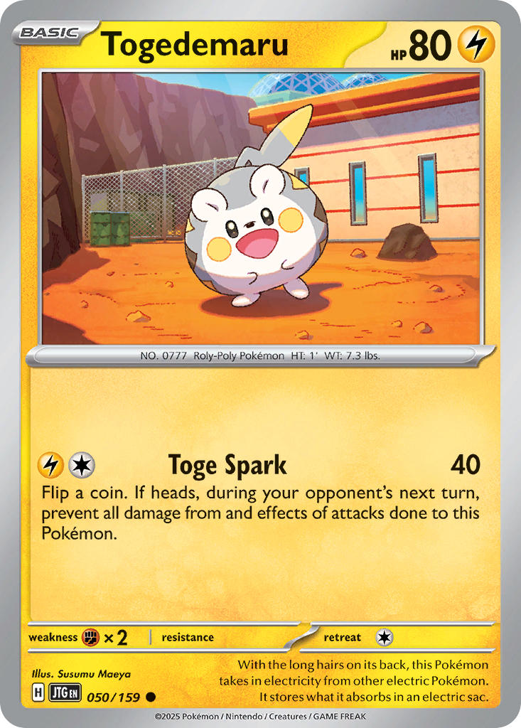 Togedemaru⁣ - Journey Together⁣ (Common)⁣ [050] English / Near Mint / Reverse-Holo Normal