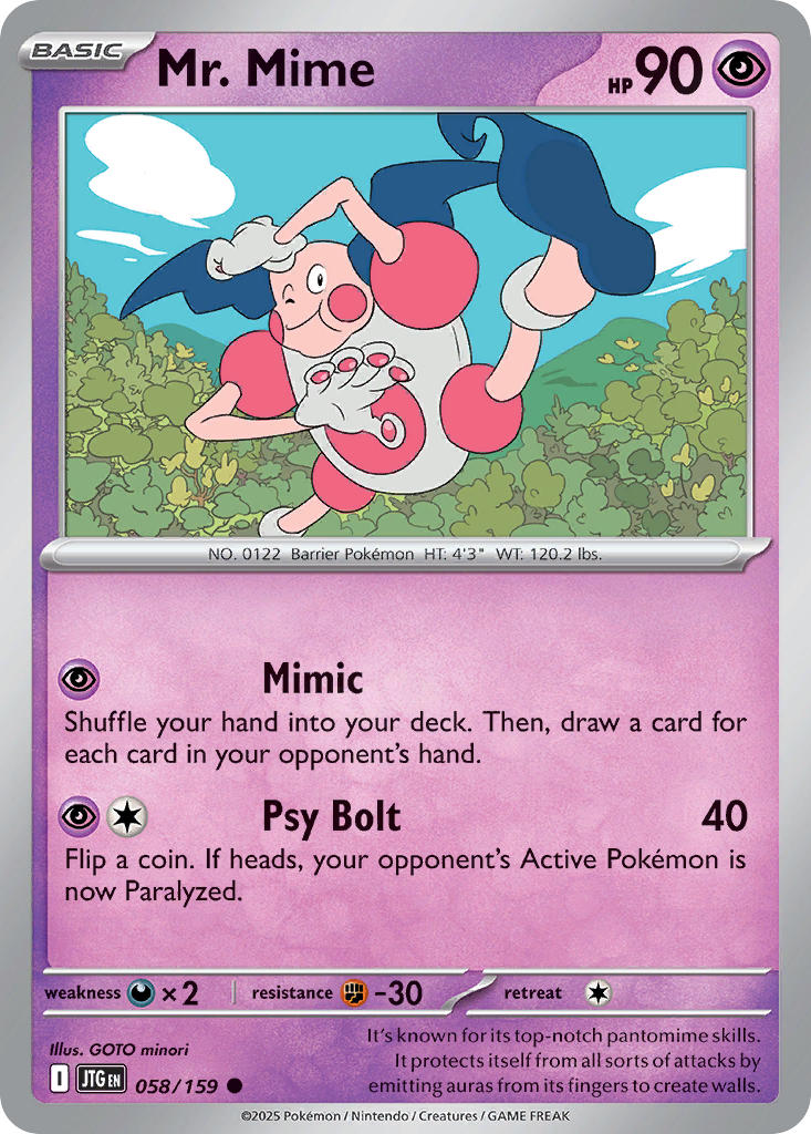 Mr. Mime⁣ - Journey Together⁣ (Common)⁣ [058] English / Near Mint / Normal