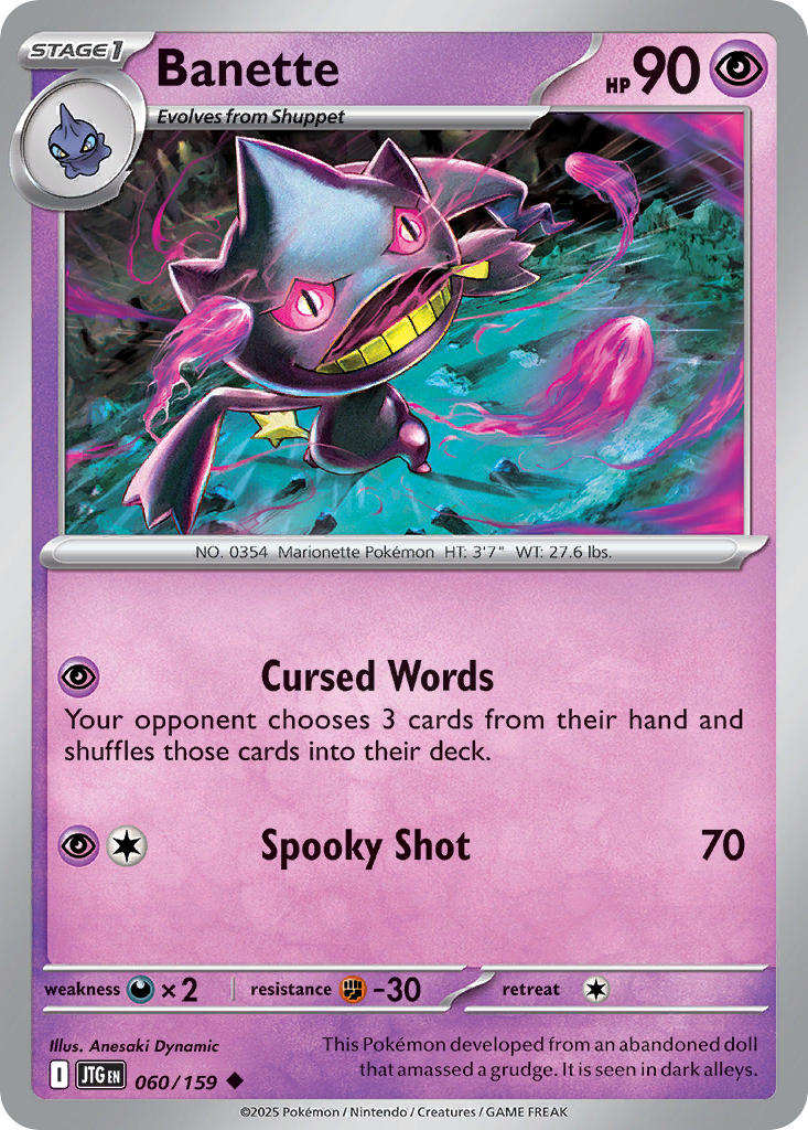 Banette⁣ - Journey Together⁣ (Uncommon)⁣ [060] English / Near Mint / Reverse-Holo Normal