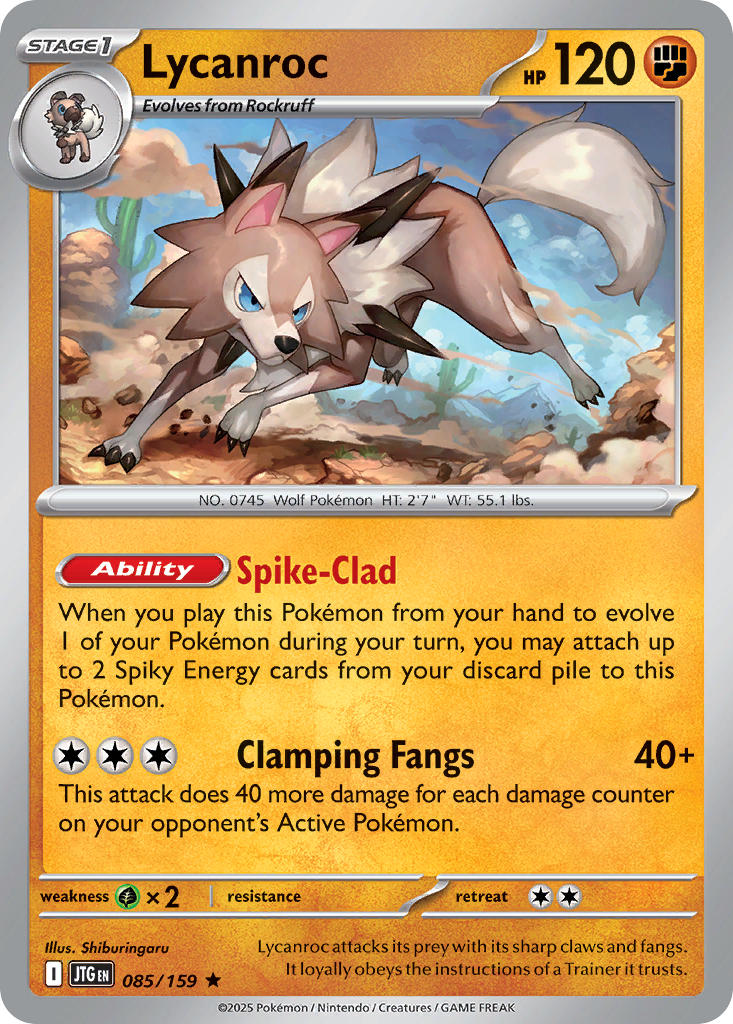 Lycanroc⁣ - Journey Together⁣ (Rare)⁣ [085] English / Near Mint / Normal