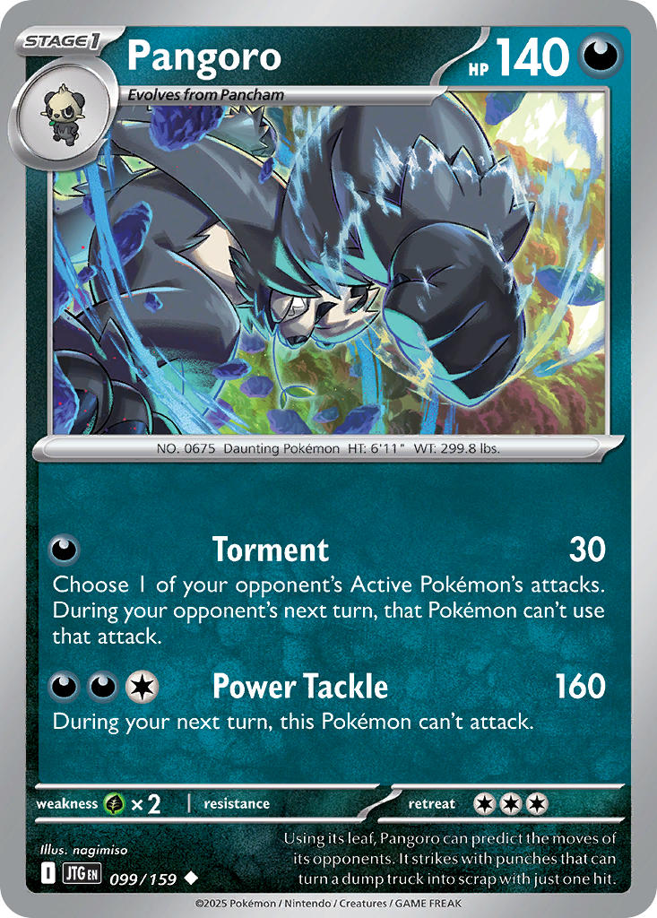 Pangoro⁣ - Journey Together⁣ (Uncommon)⁣ [099] English / Near Mint / Reverse-Holo Normal