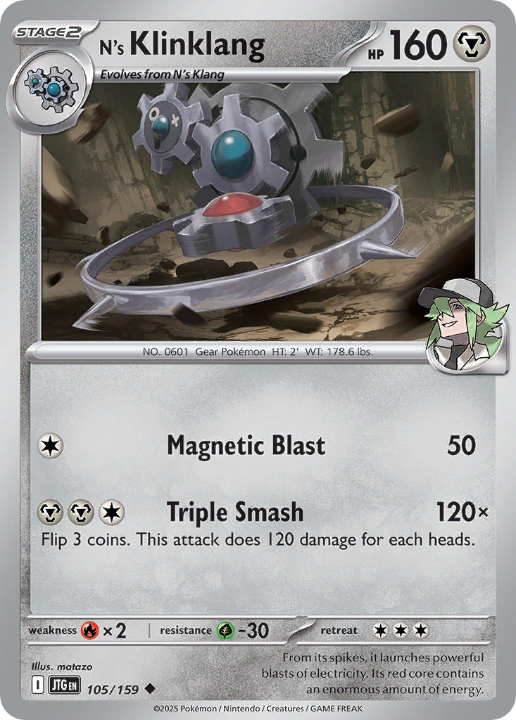 N's Klinklang⁣ - Journey Together⁣ (Uncommon)⁣ [105] English / Near Mint / Reverse-Holo Normal