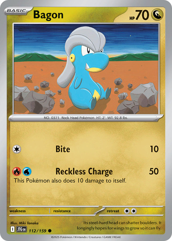 Bagon⁣ - Journey Together⁣ (Common)⁣ [112] English / Near Mint / Reverse-Holo Normal