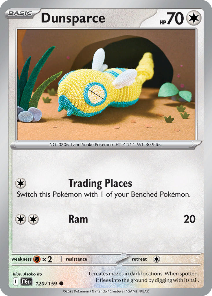 Dunsparce⁣ - Journey Together⁣ (Common)⁣ [120] English / Near Mint / Reverse-Holo Normal