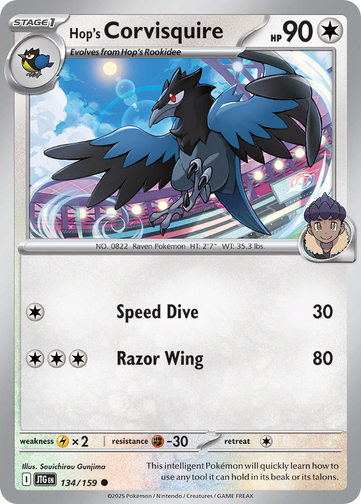 Hop's Corvisquire⁣ - Journey Together⁣ (Common)⁣ [134] English / Near Mint / Reverse-Holo Normal