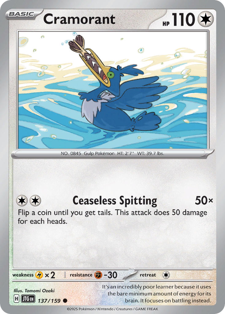 Cramorant⁣ - Journey Together⁣ (Common)⁣ [137] English / Near Mint / Reverse-Holo Normal