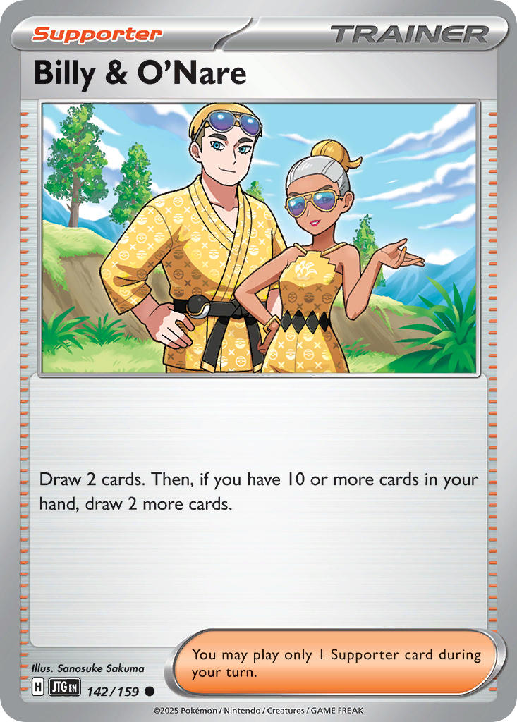 Billy and O'Nare⁣ - Journey Together⁣ (Common)⁣ [142] English / Near Mint / Reverse-Holo Normal