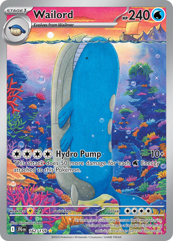 Wailord⁣ - Journey Together⁣ (Illustration Rare)⁣ [162] English / Near Mint / Normal