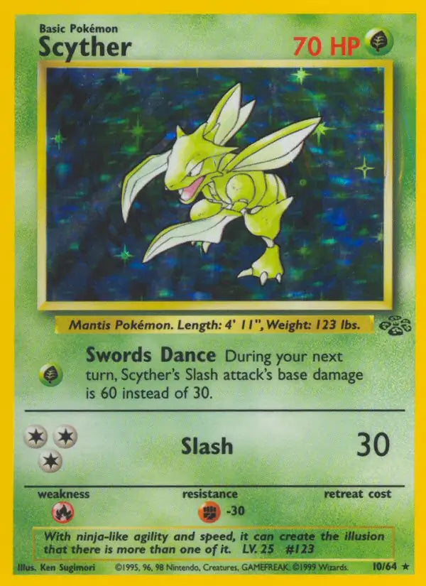Scyther⁣ - Jungle⁣ (Holo Rare)⁣ [10] English / Played / Normal