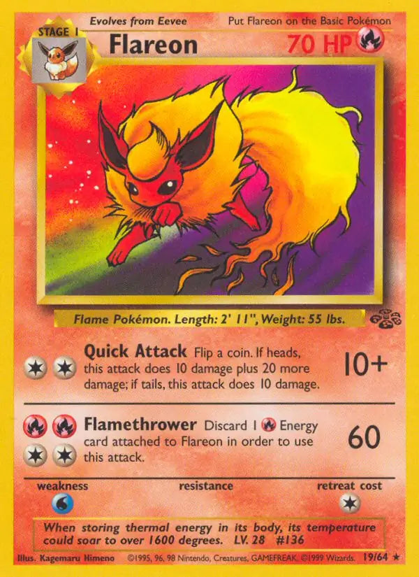 Flareon⁣ - Jungle⁣ (Rare)⁣ [19] English / Good / Normal