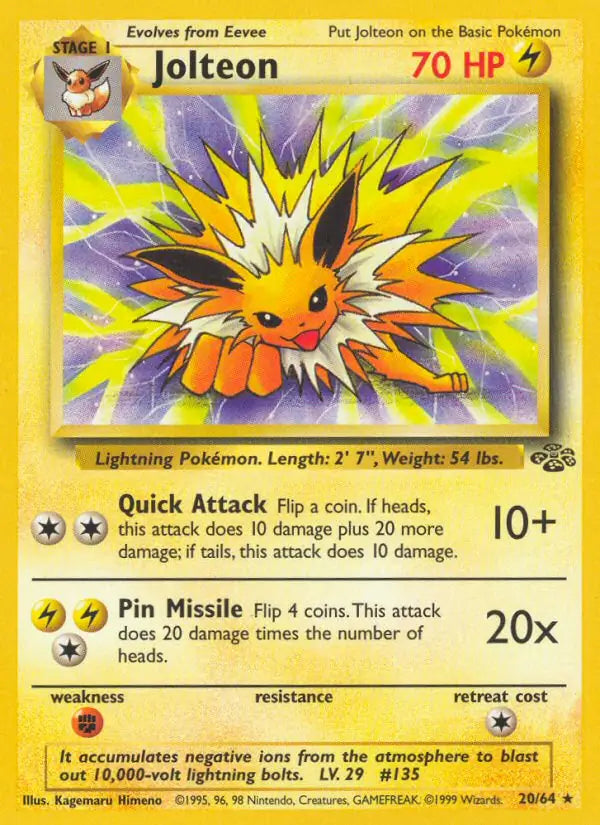 Jolteon⁣ - Jungle⁣ (Rare)⁣ [20] English / Excellent / Normal
