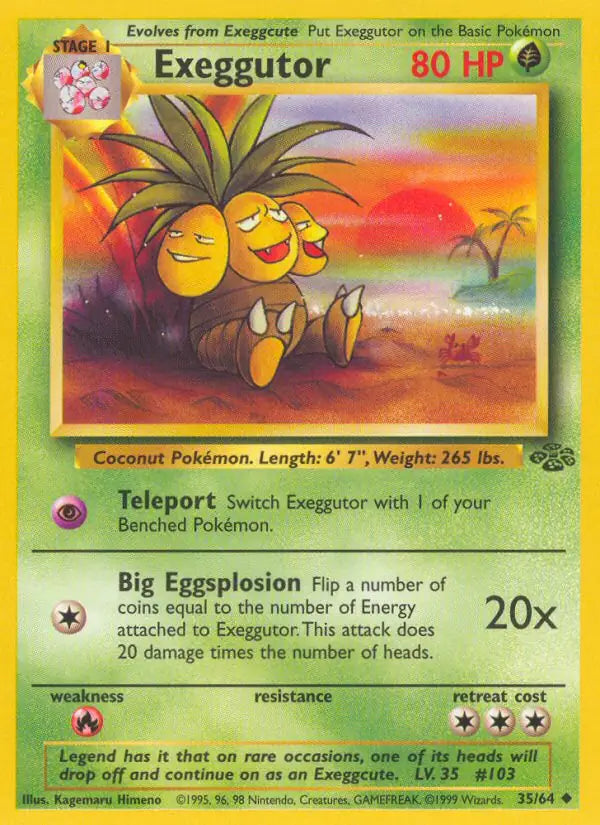 Exeggutor⁣ - Jungle⁣ (Uncommon)⁣ [35] English / Light Played / Normal