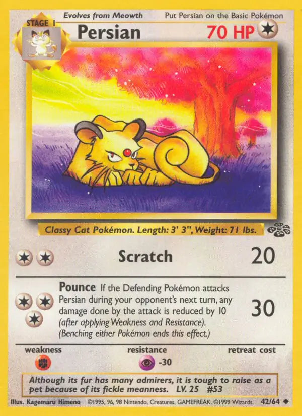 Persian⁣ - Jungle⁣ (Uncommon)⁣ [42] English / Light Played / Normal