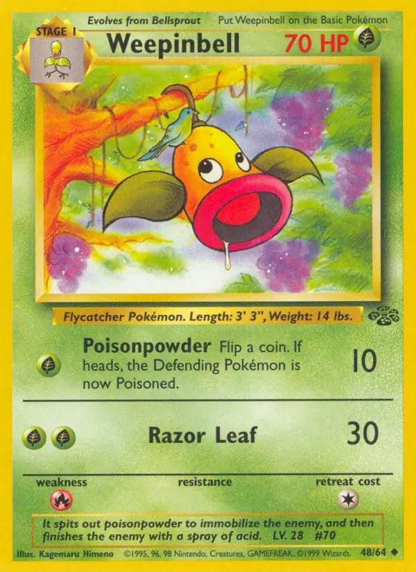 Weepinbell⁣ - Jungle⁣ (Uncommon)⁣ [48] English / Played / Normal