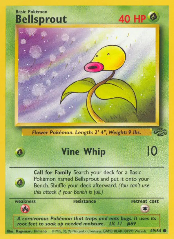 Bellsprout⁣ - Jungle⁣ (Common)⁣ [49] English / Played / Normal
