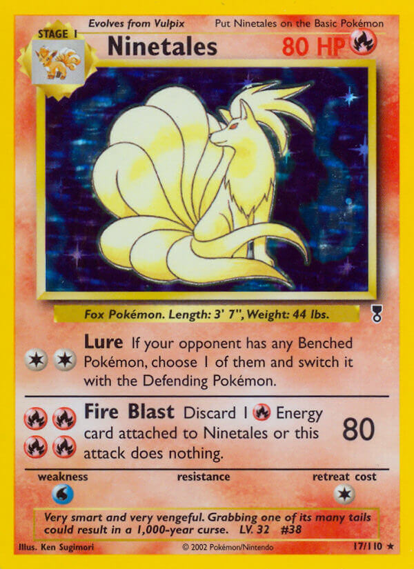 Ninetales⁣ - Legendary Collection⁣ (Holo Rare)⁣ [17] English / Light Played / Reverse-Holo Normal