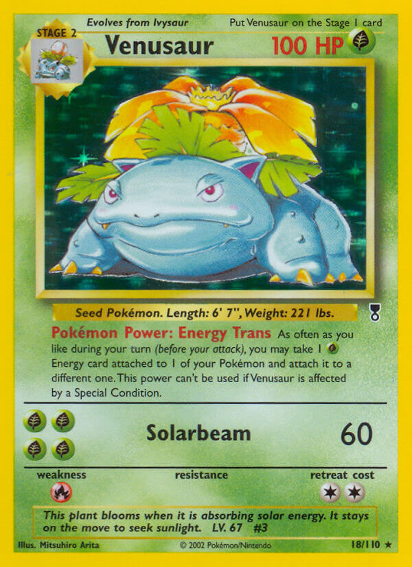 Venusaur⁣ - Legendary Collection⁣ (Holo Rare)⁣ [18] English / Light Played / Reverse-Holo Normal