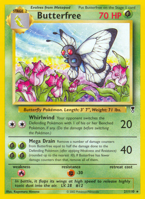 Butterfree⁣ - Legendary Collection⁣ (Rare)⁣ [21] English / Poor / Reverse-Holo Normal