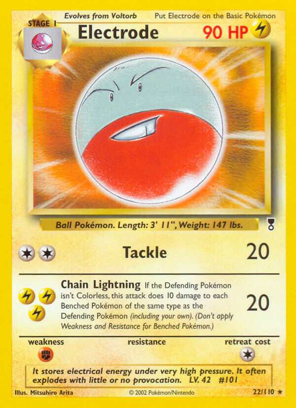 Electrode⁣ - Legendary Collection⁣ (Rare)⁣ [22] English / Good / Reverse-Holo Normal