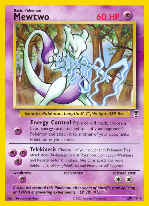 Mewtwo - Legendary Collection (Oversized) [LC-29] English / Poor / Normal