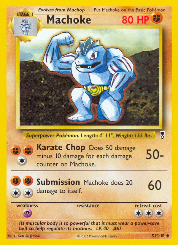 Machoke⁣ - Legendary Collection⁣ (Uncommon)⁣ [51] English / Poor / Reverse-Holo Normal