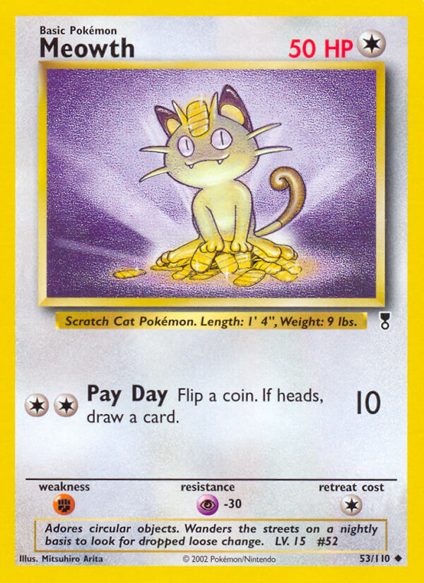 Meowth⁣ - Legendary Collection⁣ (Uncommon)⁣ [53] English / Good / Reverse-Holo Normal