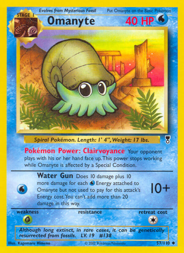 Omanyte⁣ - Legendary Collection⁣ (Uncommon)⁣ [57] English / Played / Reverse-Holo Normal