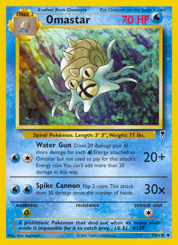 Omastar⁣ - Legendary Collection⁣ (Uncommon)⁣ [58] English / Excellent / Normal