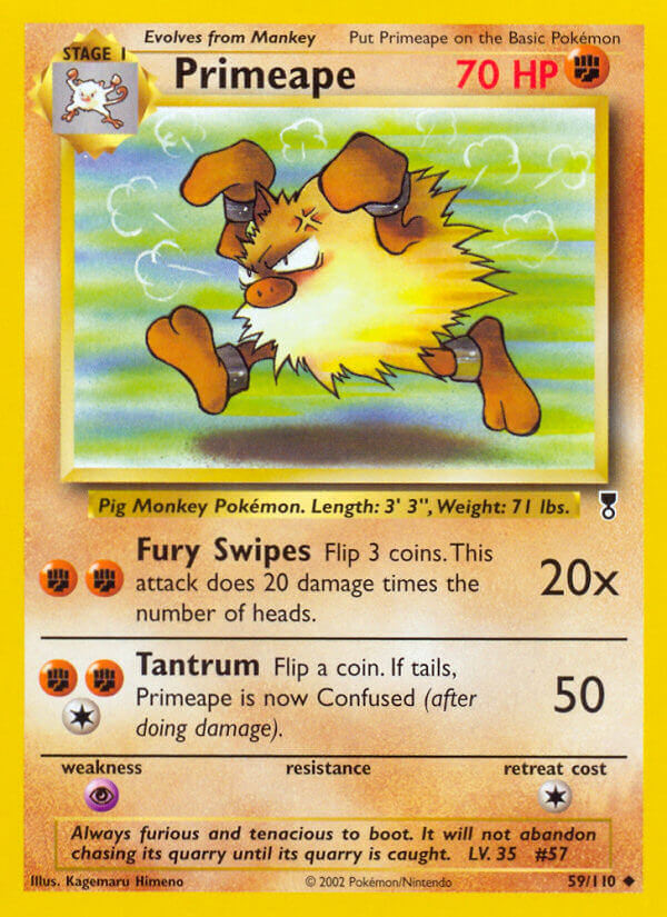 Primeape⁣ - Legendary Collection⁣ (Uncommon)⁣ [59] English / Good / Reverse-Holo Normal