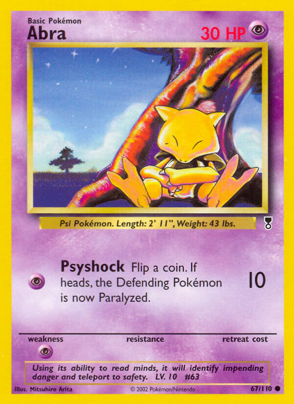 Abra⁣ - Legendary Collection⁣ (Common)⁣ [67] English / Excellent / Reverse-Holo Normal