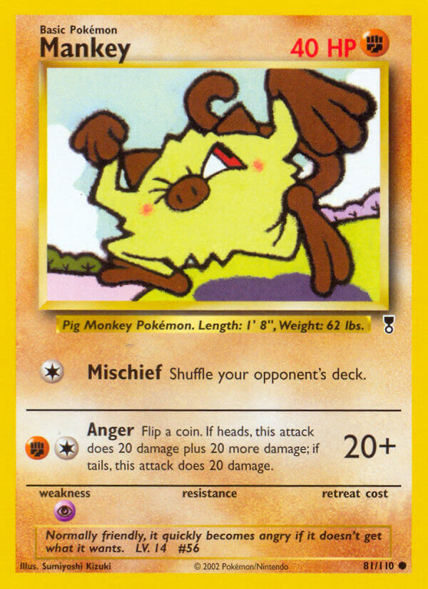 Mankey⁣ - Legendary Collection⁣ (Common)⁣ [81] English / Near Mint / Reverse-Holo Normal