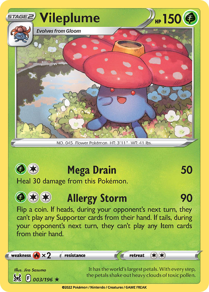 Vileplume - Lost Origin (Holo Rare) [LOR-003] English / Near Mint / Normal