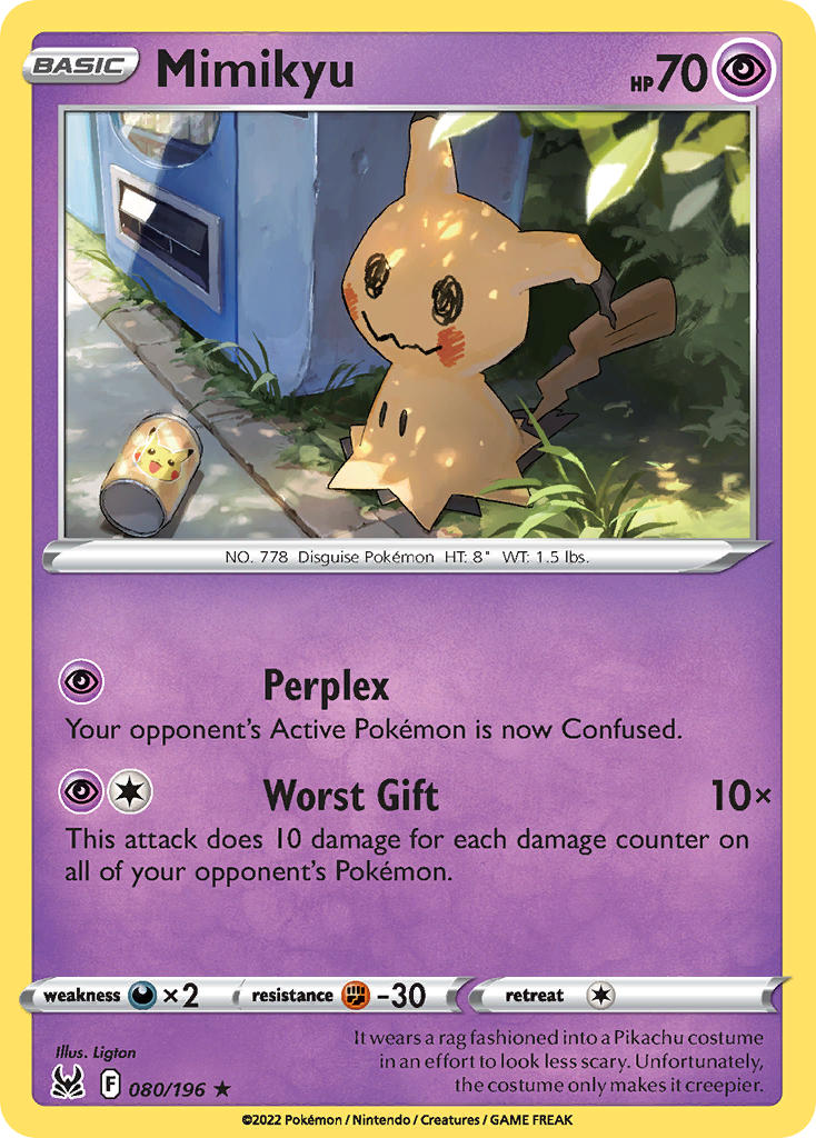 Mimikyu - Lost Origin (Rare) [LOR-080] English / Near Mint / Normal