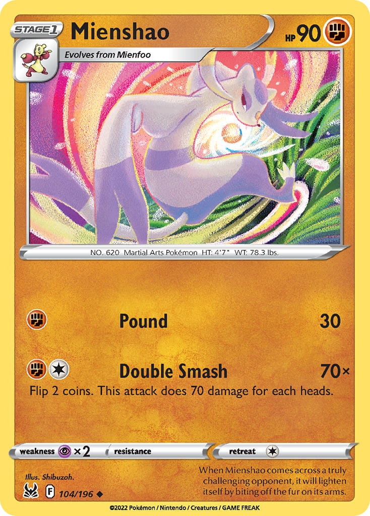 Mienshao - Lost Origin (Uncommon) [LOR-104] English / Near Mint / Normal