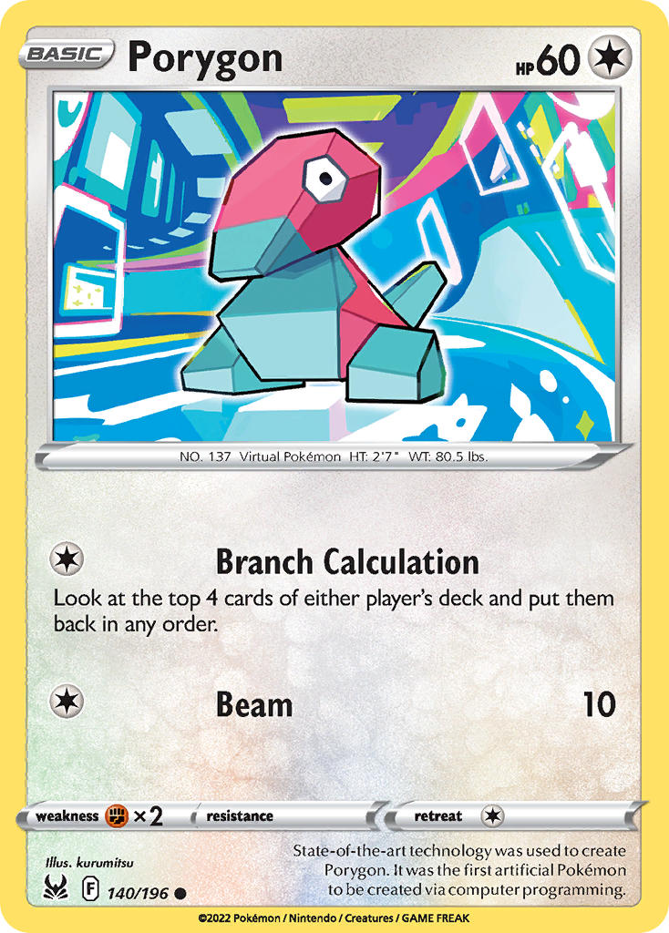 Porygon - Lost Origin (Common) [LOR-140] English / Near Mint / Normal