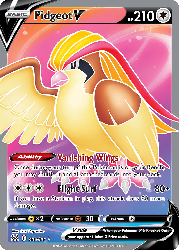 Pidgeot V - Lost Origin (Ultra Rare) [LOR-188] English / Near Mint / Normal