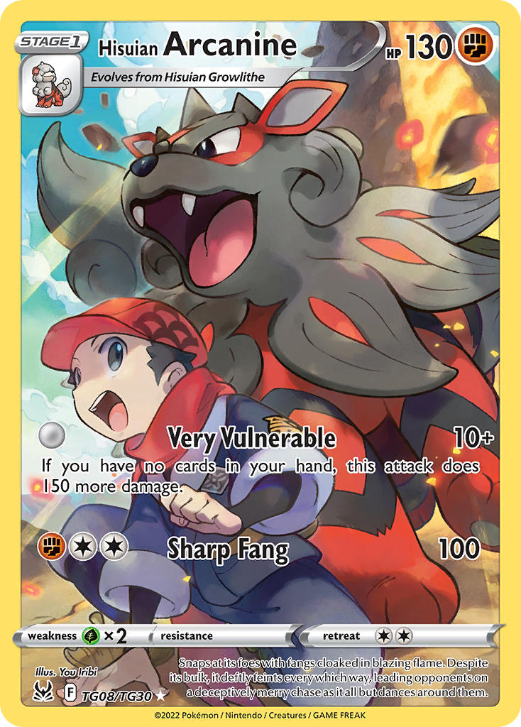 Hisuian Arcanine - Lost Origin (Holo Rare) [LOR-TG08] English / Near Mint / Normal