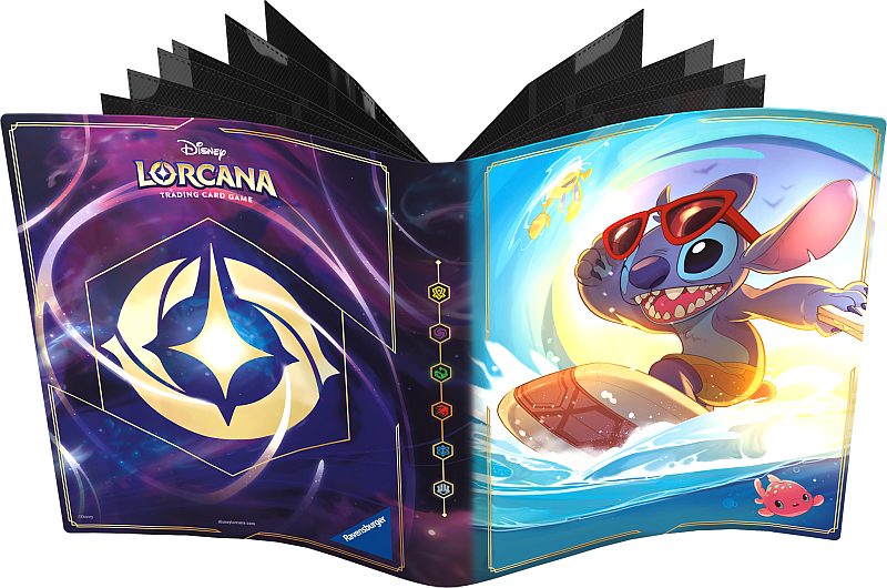Disney Lorcana TCG Stitch Lorebook Card Portfolio 4-Pocket Tilbehør