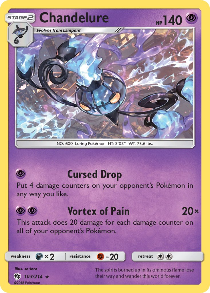 Chandelure - Lost Thunder (Holo Rare) [LOT-103] English / Near Mint / Normal