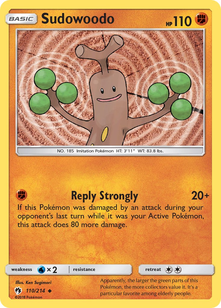Sudowoodo - Lost Thunder (Uncommon) [LOT-110] English / Near Mint / Normal