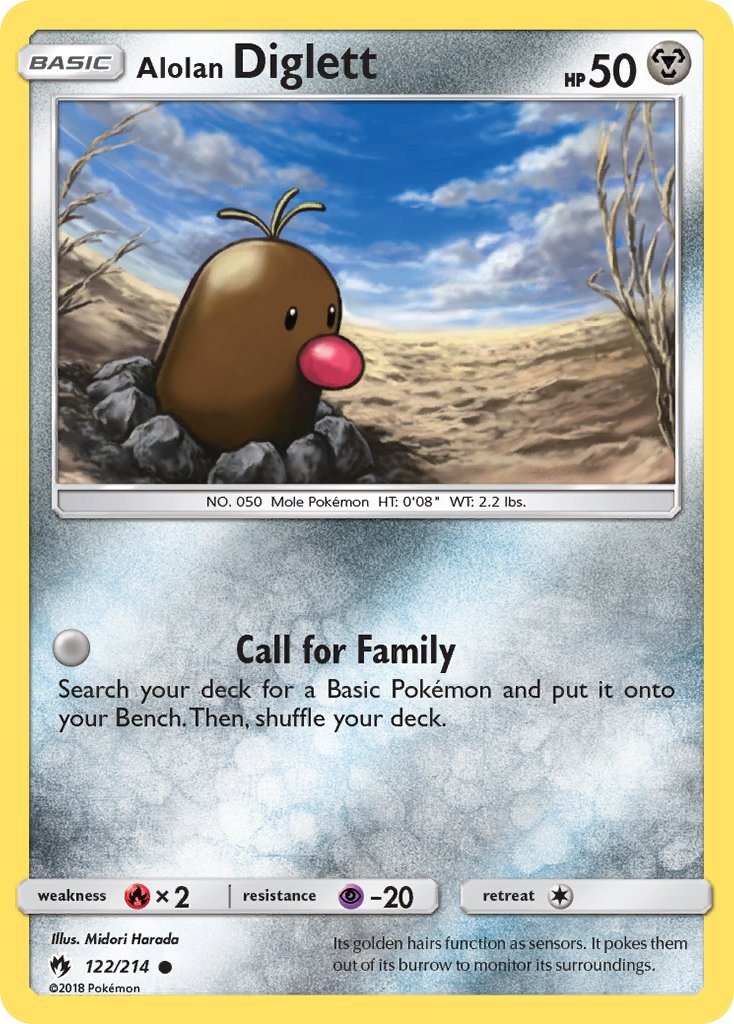 Alolan Diglett - Lost Thunder (Common) [LOT-122] English / Near Mint / Normal