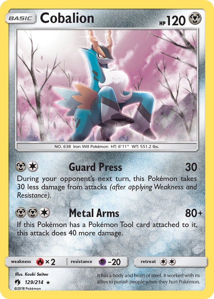 Cobalion - Lost Thunder (Holo Rare) [LOT-129] English / Near Mint / Normal