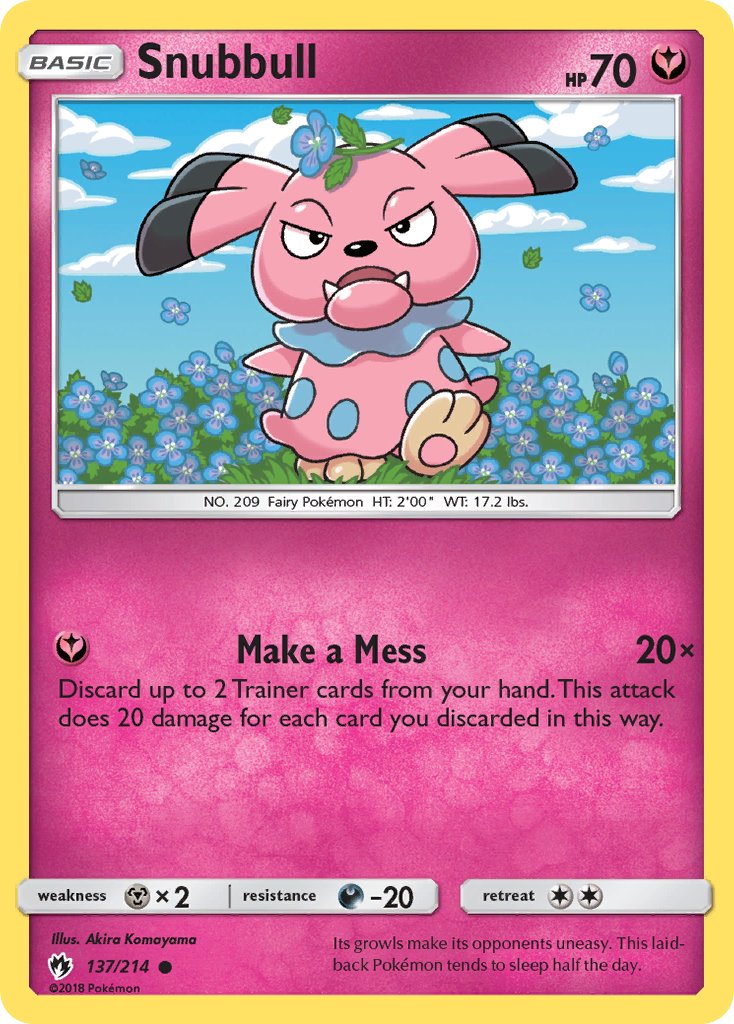Snubbull - Lost Thunder (Common) [LOT-137] English / Near Mint / Normal