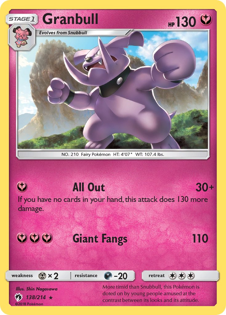 Granbull - Lost Thunder (Rare) [LOT-138] English / Near Mint / Normal