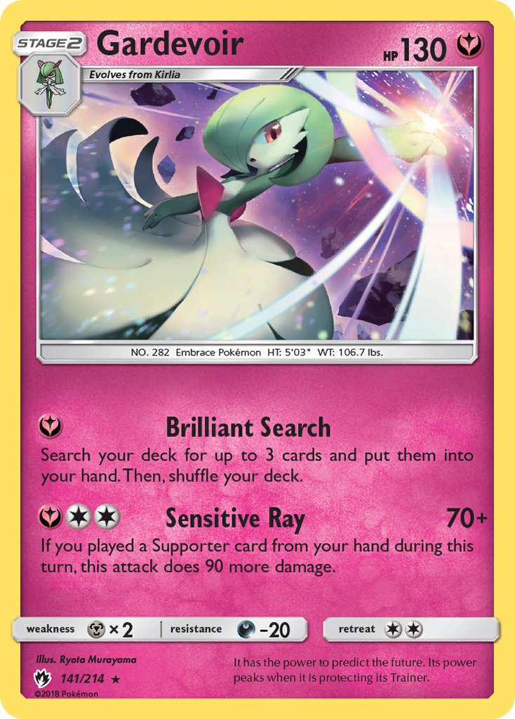 Gardevoir - Lost Thunder (Holo Rare) [LOT-141] English / Excellent / Reverse-Holo Normal