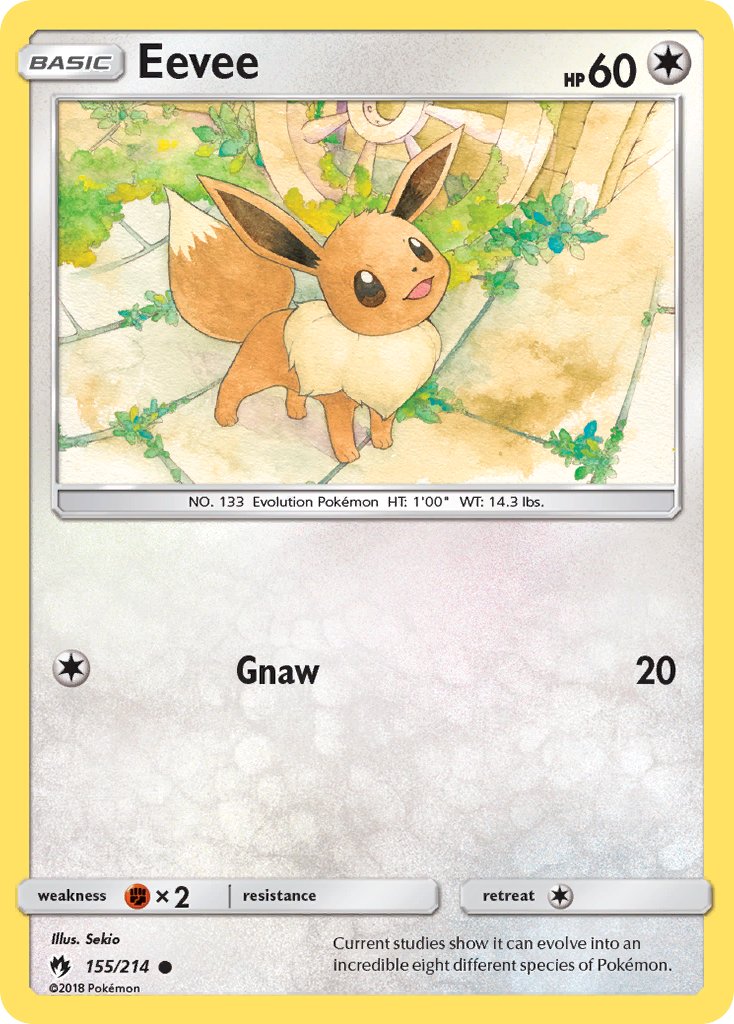 Eevee - Lost Thunder (Common) [LOT-155] English / Near Mint / Normal