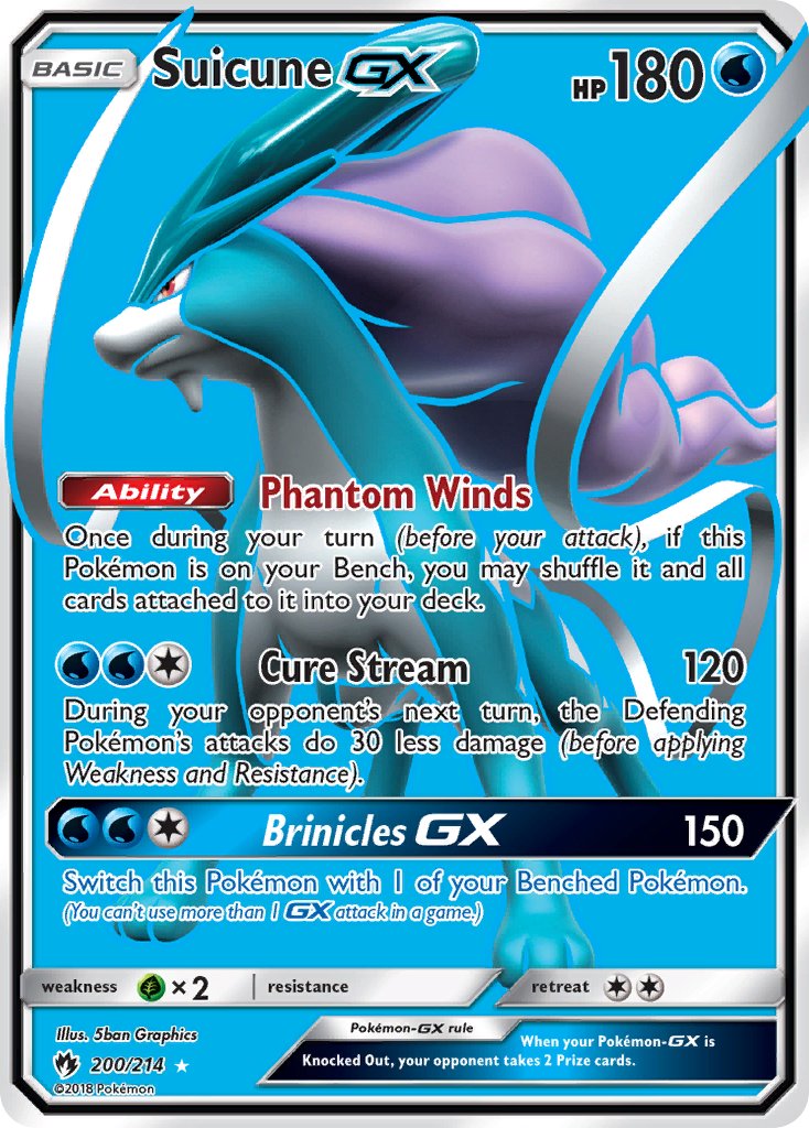 Suicune GX - Lost Thunder (Ultra Rare) [LOT-200] English / Played / Normal